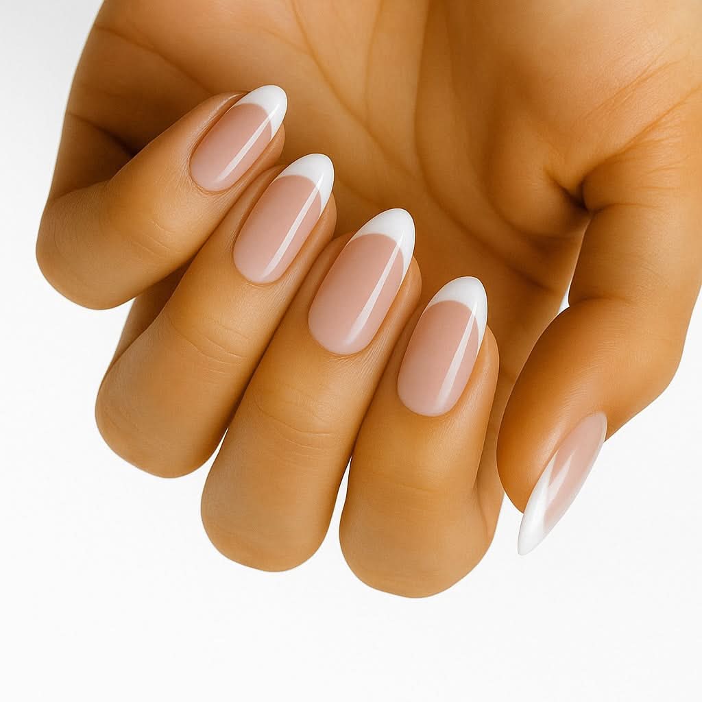 French Manicure (شفافة جزئيًا) — ملصقات أظافر دون مصباح UV - Delune