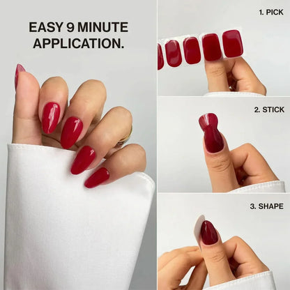 Noir (Non-UV Nail Wraps): easy 9-minute application in three steps: pick, stick and shape